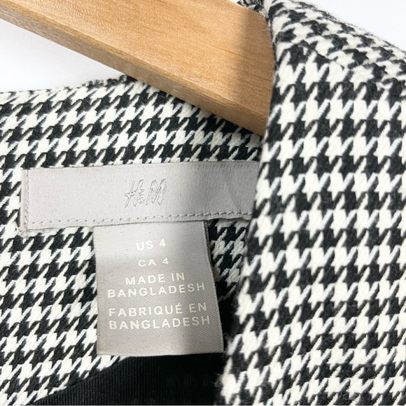 H&m Houndstooth Sheath Dress Size 4 - Picture 3 of 8